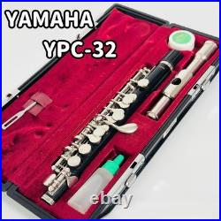 YAMAHA YPC-32 Piccolo with E-Mechanism Maintained Hard Case Cleaning Rod Included YAMAHA YPC-32 Piccolo with E-Mechanism Maintained Hard Case Cleaning Rod Included
