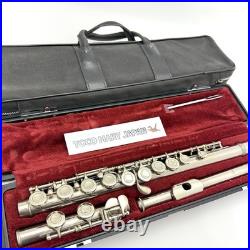 YAMAHA Yfl-211 Flute Silver Plating With Hard Case + Bag Used From Japan #B0037