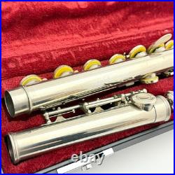 YAMAHA Yfl-211 Flute Silver Plating With Hard Case + Bag Used From Japan #B0037