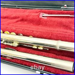 YAMAHA Yfl-211 Flute Silver Plating With Hard Case + Bag Used From Japan #B0037