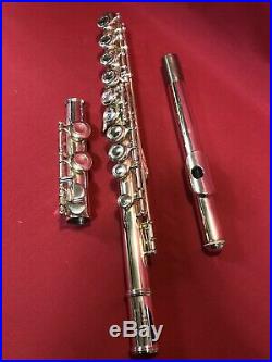 Yamaha 211 SII silver plated flute with hardcase piccolo made in Japan FREE POST