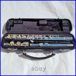 Yamaha Advantage 200AD Silver Flute With Hard Case Flute and Cleaning Rod