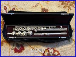 Yamaha Flute 481.925 Sterling Silver Open Hole Flute With Original Case 446 Grams