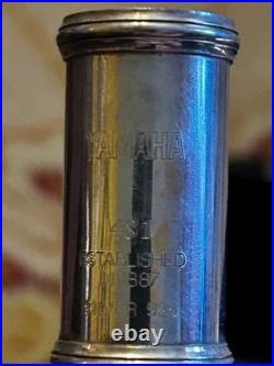 Yamaha Flute 481.925 Sterling Silver Open Hole Flute With Original Case 446 Grams