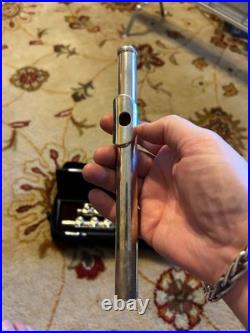 Yamaha Flute 481.925 Sterling Silver Open Hole Flute With Original Case 446 Grams