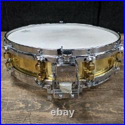 Yamaha SD493 3.5x14 Brass Piccolo Snare Drum Used