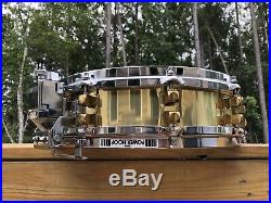 Yamaha SD-493 Brass 3.5x14 Snare Drum Made In Japan Discontinued