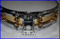 Yamaha SD 493 Brass Piccolo Snare drum with Power Hoops