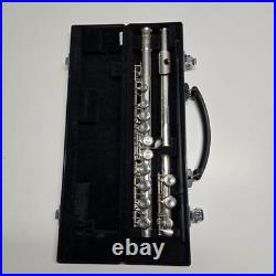 Yamaha YFL-221 Student Flute Silver Plated with Case & Cleaning Rod Tested