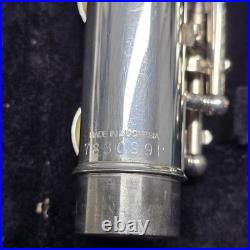 Yamaha YFL-221 Student Flute Silver Plated with Case & Cleaning Rod Tested