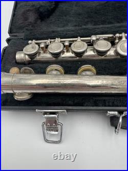 Yamaha YFL-225NII Silver Plated Student Flute Offset G with Case READ
