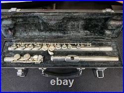 Yamaha YFL 225S flute with hard case. Made in Japan