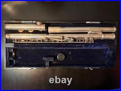 Yamaha YFL-34 Closed Hole Flute with Sterling Silver Headjoint Vintage Late 70s