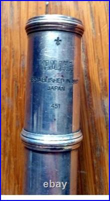 Yamaha YFL-451 Silver Professional Flute with Lightweight Folding Music Stand