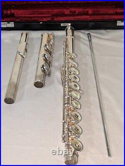 Yamaha YFL-481 Solid Silver Flute with Hard & Soft Case