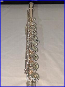 Yamaha YFL-481 Solid Silver Flute with Hard & Soft Case