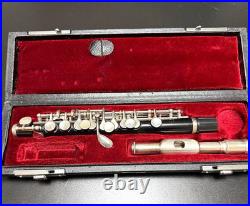 Yamaha YPC-32 Piccolo E Mechanism with Hard Case Silver Plated Japan Used