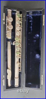 York Concert Flute Silver Plated Closed Hole with Case and Bag