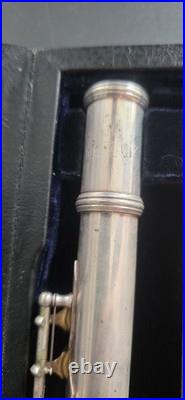 York Concert Flute Silver Plated Closed Hole with Case and Bag