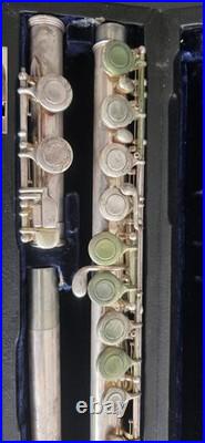 York Concert Flute Silver Plated Closed Hole with Case and Bag