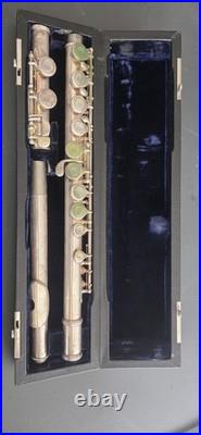 York Concert Flute Silver Plated Closed Hole with Case and Bag