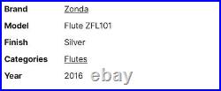 Zonda ZFL 101 Silver Flute